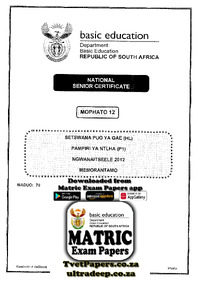 NSC 2012 Setswana HL P1 Nov 2012 Memo.pdf